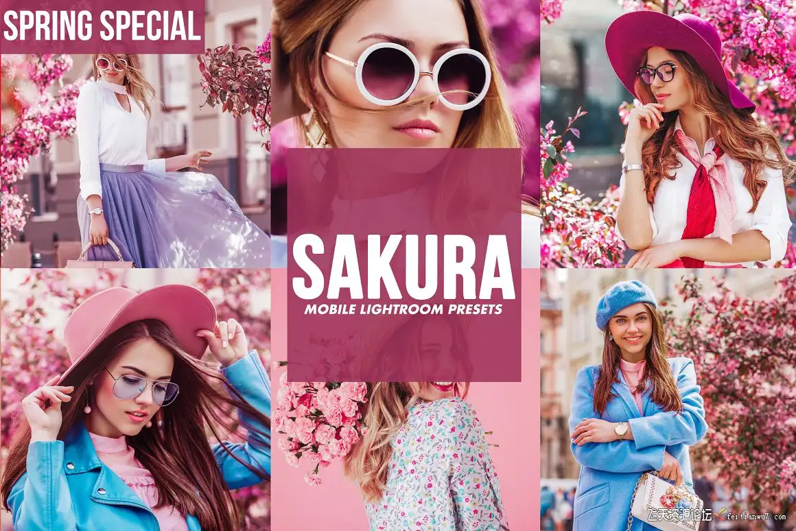 明亮通透樱花粉彩人像Lightroom预设/移动APP滤镜Lightroom Presets SAKURA