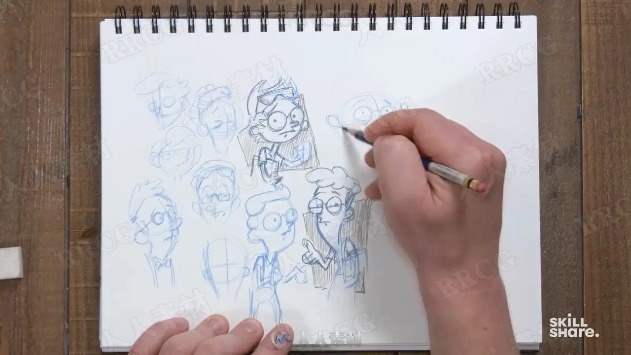 动画角色插图设计传统手绘过程视频教程