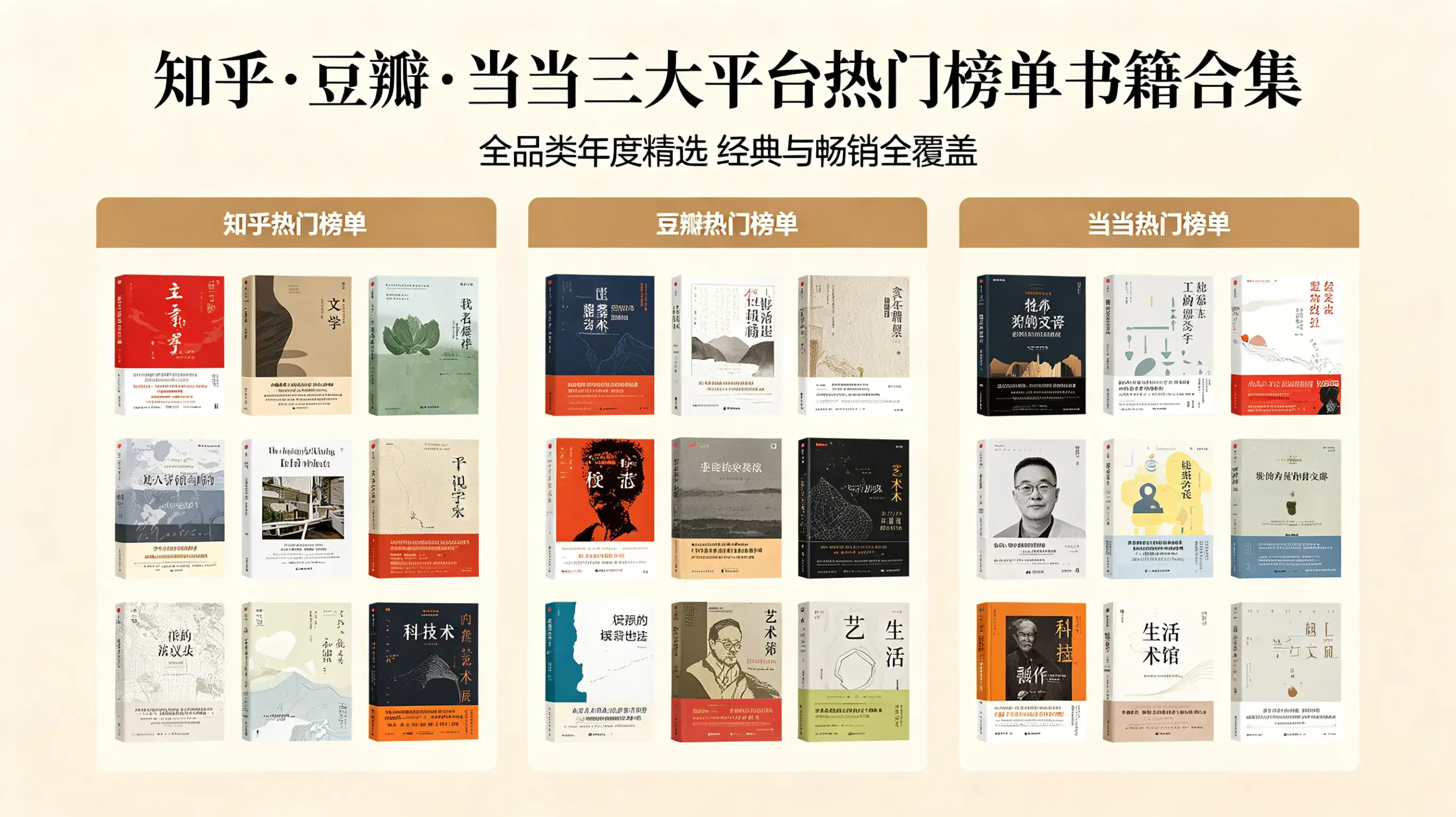 知乎・豆瓣・当当三大平台热门榜单书籍合集 | 全品类年度精选 经典与畅销全覆盖