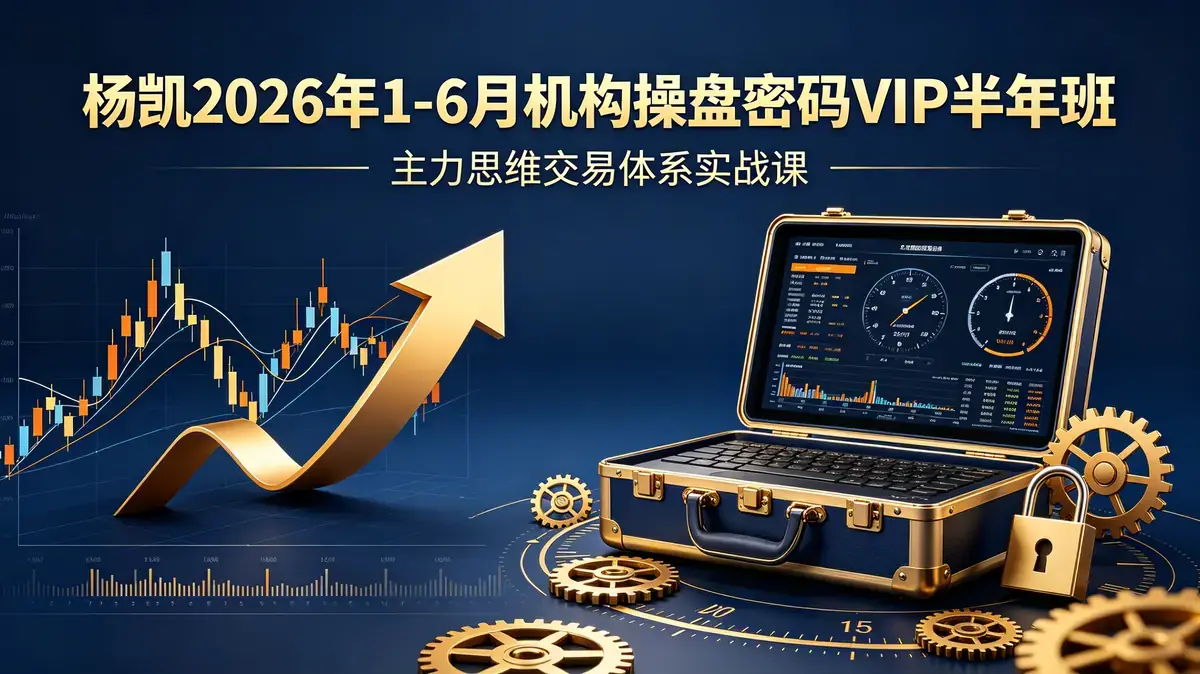 杨凯 2026 年 1-6 月机构操盘密码 VIP 半年班 | 主力思维交易体系实战课
