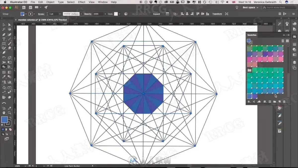 Illustrator几何曼荼罗图形设计插图视频教程