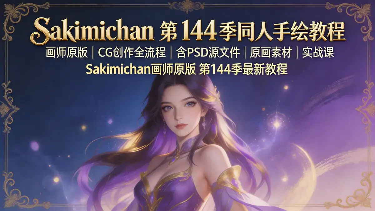 Sakimichan画师同人角色手绘实例视频教程第144季