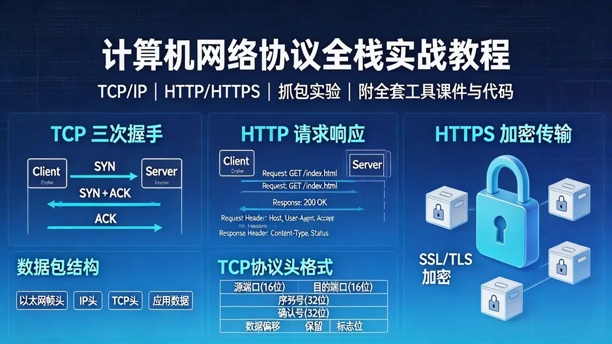 [系统集成/工程案例/项目实战] 从物理层到IPV6技术全解 网络协议必知必会课程 网络协议从入门到底层原理