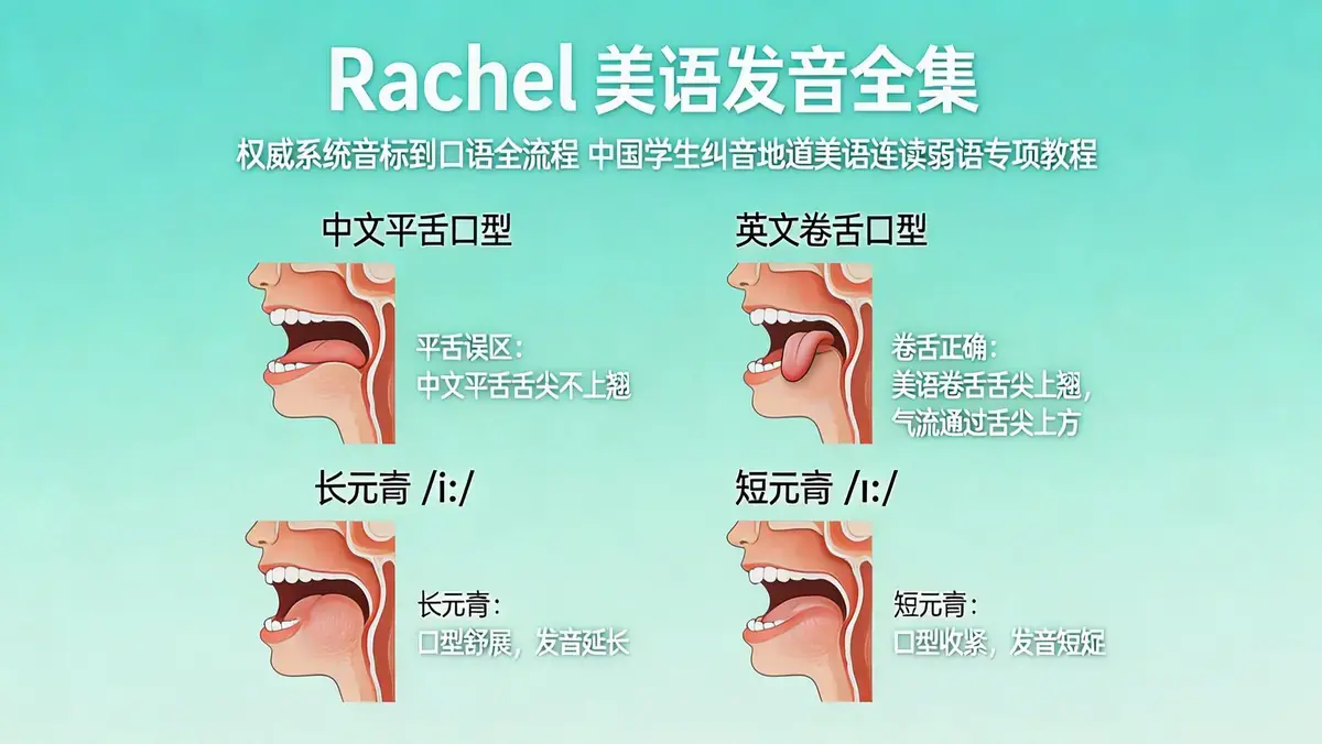 Rachel 美语发音全集 权威系统音标到口语全流程 中国学生纠音地道美语连读弱读专项教程