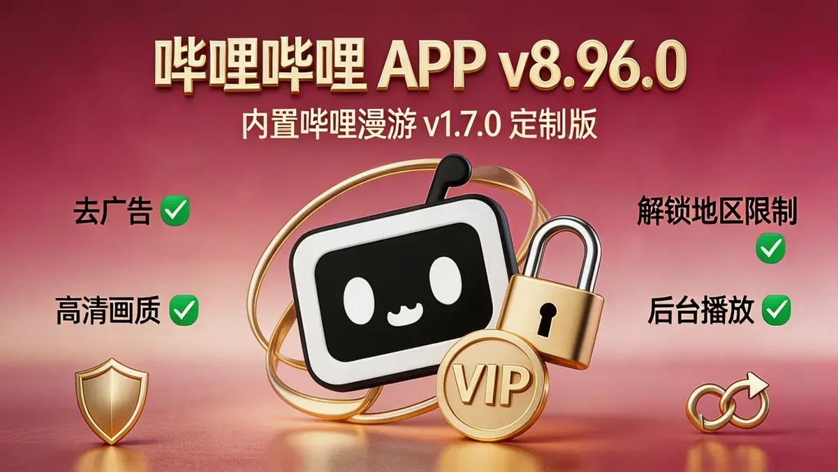 哔哩哔哩 APP v8.96.0 内置哔哩漫游 v1.7.0 定制版