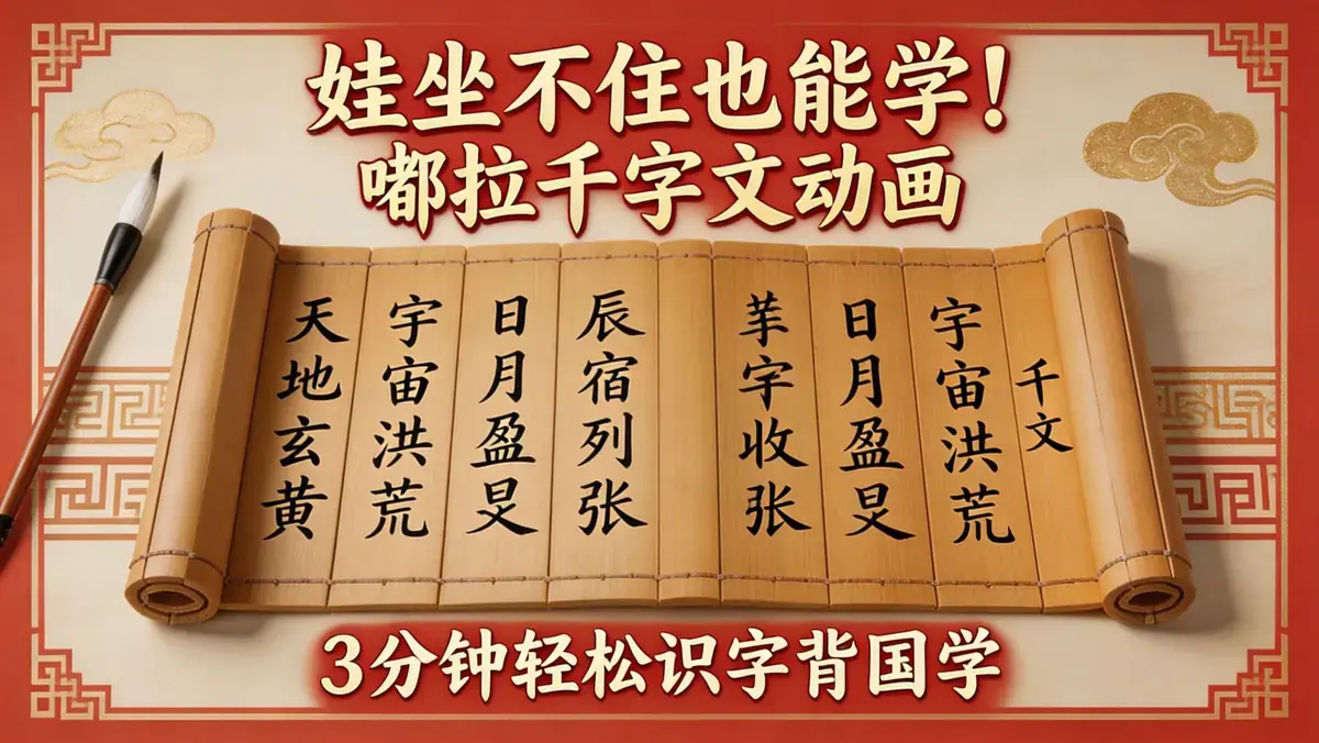 不用逼背！嘟拉国学千字文 孩子主动看的启蒙动画全 46 集