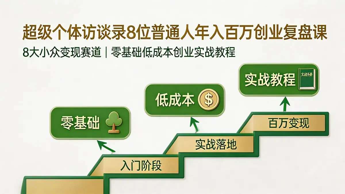超级个体访谈录：8位普通人年入百万创业复盘课