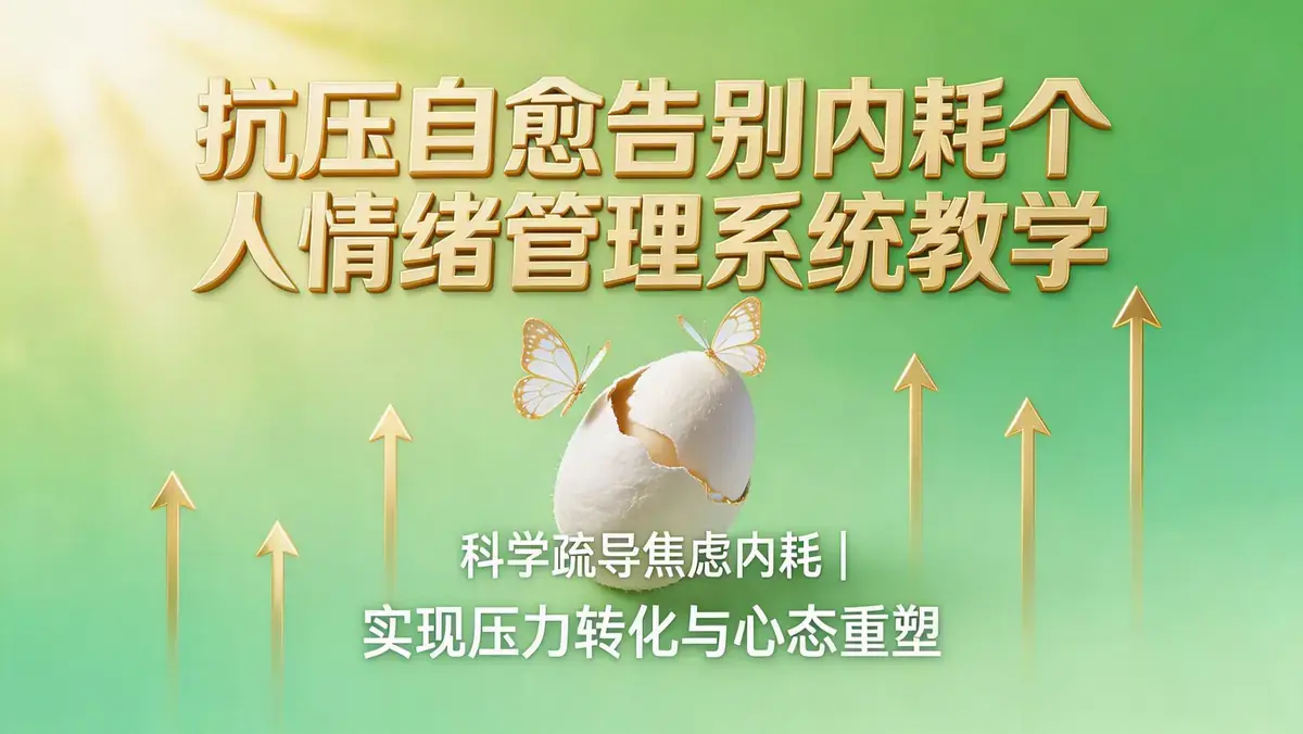 抗压自愈告别内耗：个人情绪管理系统实战教学课程 [1.4GB]