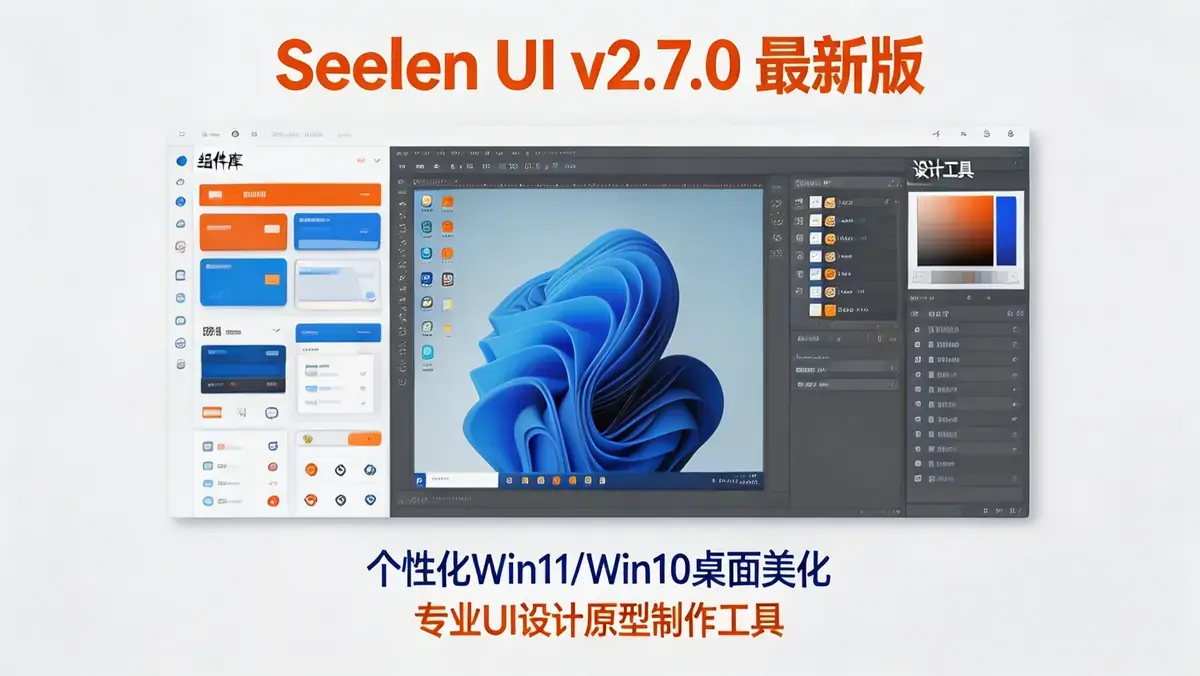 Seelen UI v2.7.0 最新版：Win11/Win10 个性化桌面美化与全链路 UI 原型设计系统