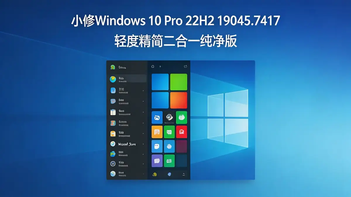 小修Windows 10 Pro <a href='https://520zyw.com/tag/22h2'>22H2</a> <a href='https://520zyw.com/tag/19045-7417'>19045.7417</a> 轻度精简二合一纯净版插图 小修Windows 10 Pro <a href='https://520zyw.com/tag/22h2'>22H2</a> <a href='https://520zyw.com/tag/19045-7417'>19045.7417</a> 轻度精简二合一纯净版