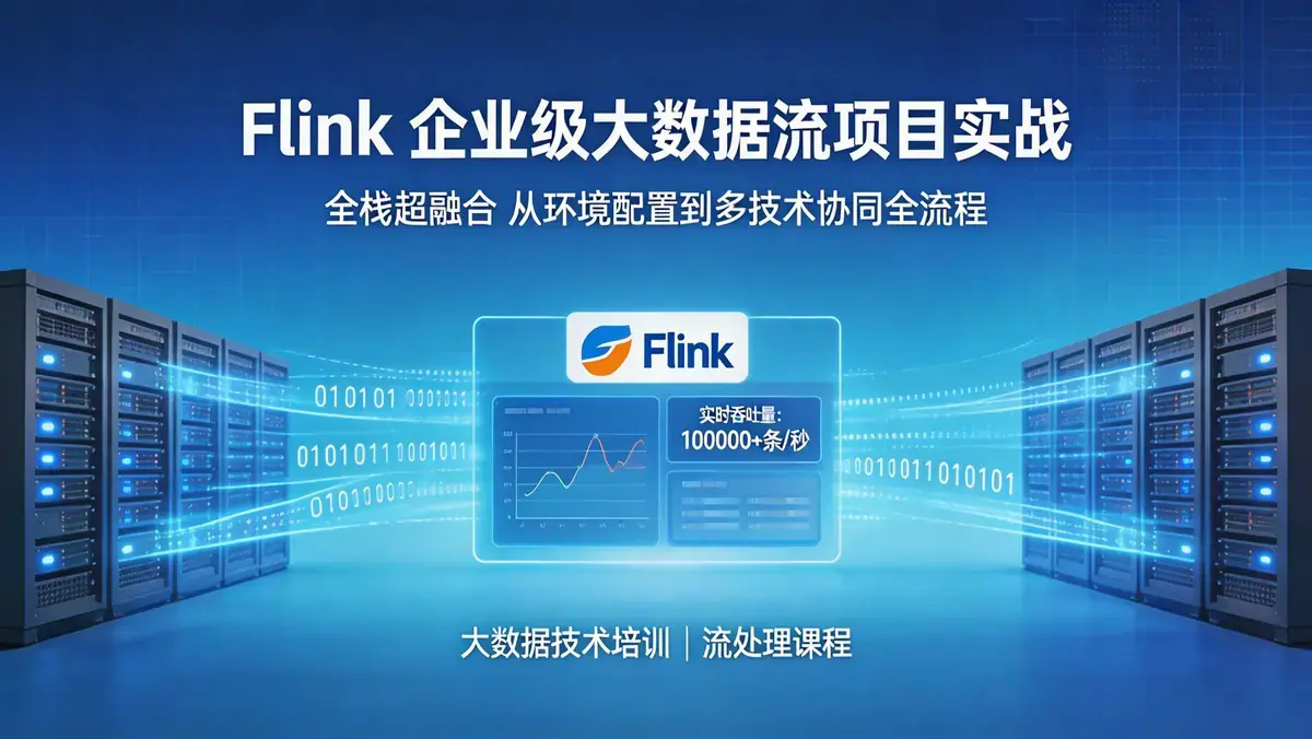 Flink企业级大数据流项目全栈实战：从集群部署到实时旅游数据可视化