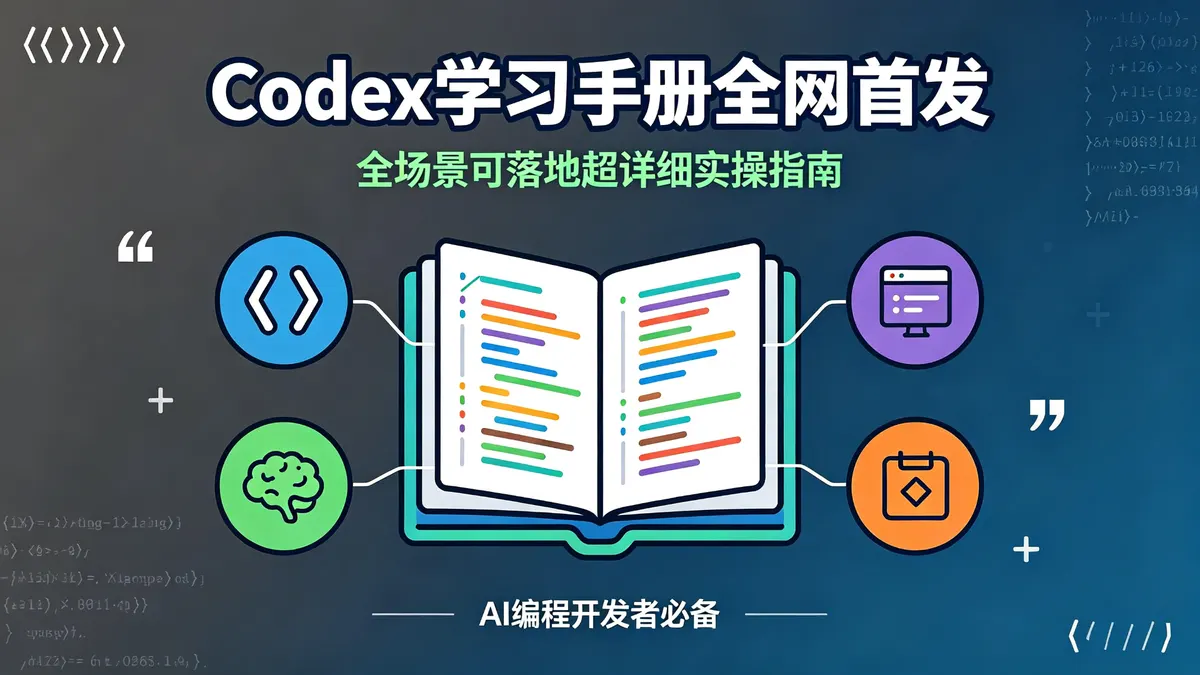 Codex云端原生智能体全栈实操手册：从代码生成到自主开发的全景指南（18871期）