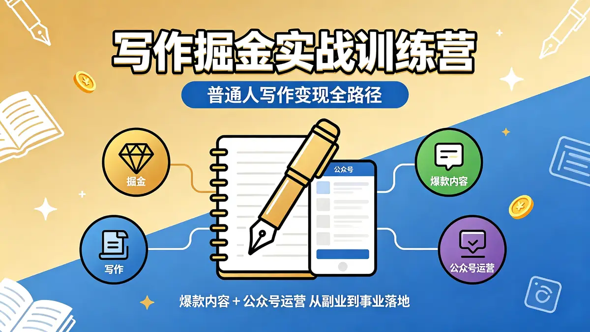 写作掘金实战训练营|普通人写作变现全路径 爆款内容 + 公众号运营 从副业到事业落地 (1)