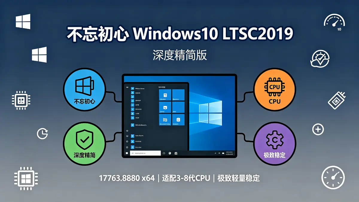 <a href='https://www.sblzyw.com/tag/%e4%b8%8d%e5%bf%98%e5%88%9d%e5%bf%83'>不忘初心</a> Windows10 LTSC2019 <a href='https://www.sblzyw.com/tag/%e6%b7%b1%e5%ba%a6%e7%b2%be%e7%ae%80%e7%89%88'>深度精简版</a>｜17763.8880 x64 适配 3 8 代 CPU 极致轻量稳定 (1)