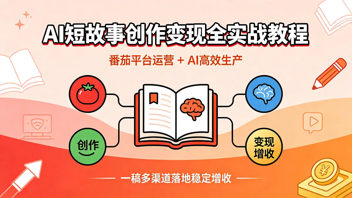AI短故事全链路变现实战营：从爆款创作到多维商业价值转化（18898期）