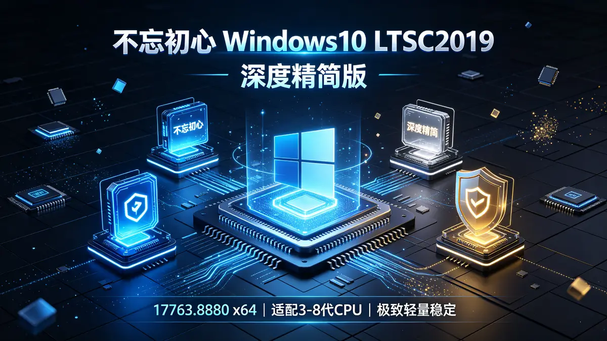 <a href='https://520zyw.com/tag/%e4%b8%8d%e5%bf%98%e5%88%9d%e5%bf%83'>不忘初心</a> Windows10 LTSC2019 <a href='https://520zyw.com/tag/%e6%b7%b1%e5%ba%a6%e7%b2%be%e7%ae%80%e7%89%88'>深度精简版</a>｜<a href='https://520zyw.com/tag/17763-8880'>17763.8880</a> x64 适配 3 8 代 CPU 极致轻量稳定 (3)