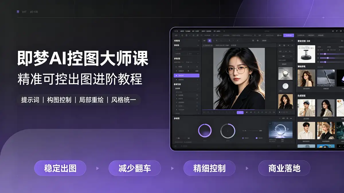即梦AI控图大师课:精准可控出图进阶教程插图 <a href='https://520zyw.com/tag/%e6%8f%90%e7%a4%ba%e8%af%8d%e9%9b%95%e7%90%a2'>提示词雕琢</a>, <a href='https://520zyw.com/tag/%e5%8f%82%e6%95%b0%e5%be%ae%e8%b0%83'>参数微调</a>, <a href='https://520zyw.com/tag/%e9%a3%8e%e6%a0%bc%e8%bf%81%e7%a7%bb'>风格迁移</a>, <a href='https://520zyw.com/tag/%e5%b1%80%e9%83%a8%e9%87%8d%e7%bb%98'>局部重绘</a>