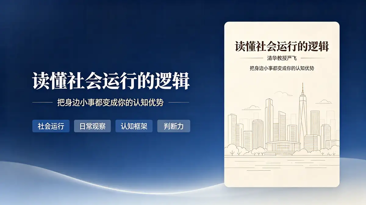清华教授严飞：读懂社会运行的逻辑，把“身边小事”都变成你的认知优势 (3)