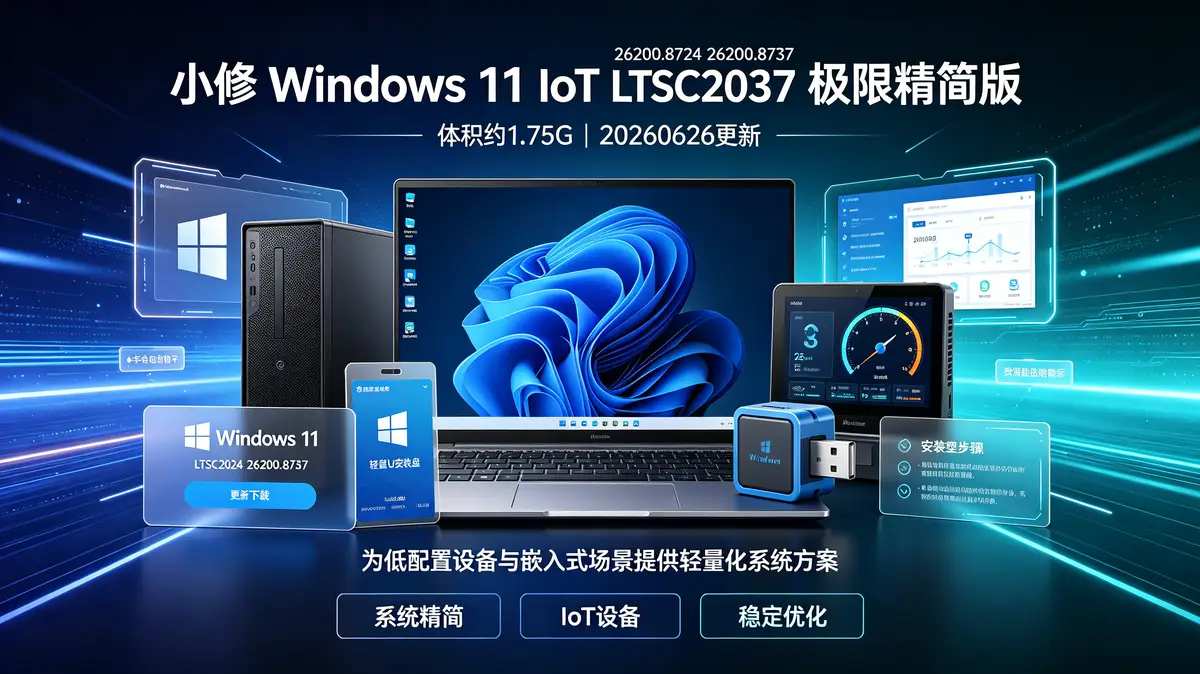 <a href='https://520zyw.com/tag/windows-11'>Windows 11</a>,<a href='https://520zyw.com/tag/iot-<a href='https://520zyw.com/tag/ltsc'>LTSC</a>'>IoT <a href='https://520zyw.com/tag/ltsc'>LTSC</a></a>,<a href='https://520zyw.com/tag/%e6%9e%81%e9%99%90%e7%b2%be%e7%ae%80%e7%89%88'>极限精简版</a>,<a href='https://520zyw.com/tag/%e5%b0%8f%e4%bf%ae'>小修</a>,<a href='https://520zyw.com/tag/26200-8737'>26200.8737</a>,<a href='https://520zyw.com/tag/winsxs'>WinSxS</a>,<a href='https://520zyw.com/tag/%e6%89%93%e5%8d%b0'>打印</a>,<a href='https://520zyw.com/tag/%e8%93%9d%e7%89%99'>蓝牙</a> <a href='https://520zyw.com/tag/%e8%93%9d%e7%89%99'>蓝牙</a>,<a href='https://520zyw.com/tag/wifi'>WiFi</a>,<a href='https://520zyw.com/tag/%e8%bf%9c%e7%a8%8b%e6%a1%8c%e9%9d%a2'>远程桌面</a>,<a href='https://520zyw.com/tag/ltsc'>LTSC</a>