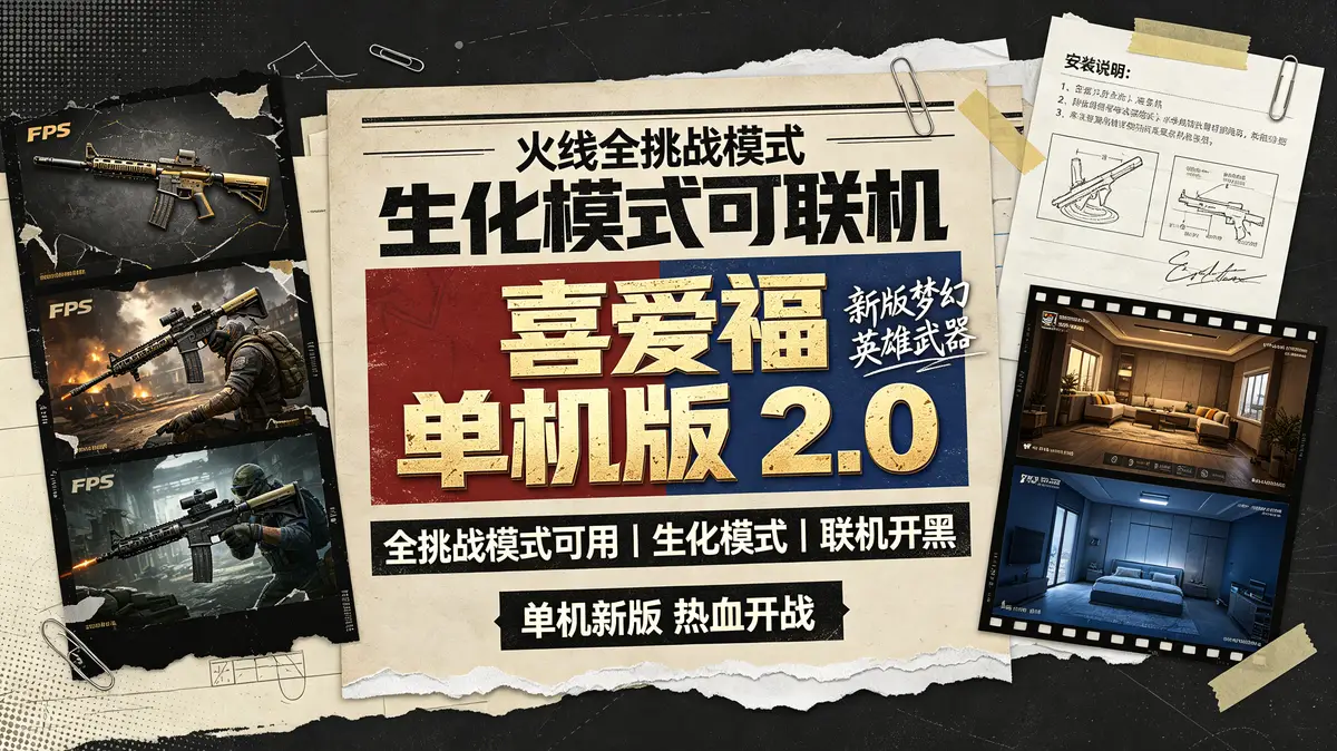 喜爱福单机版2.0火线全挑战模式可用生化模式可联机新版梦幻英雄武器