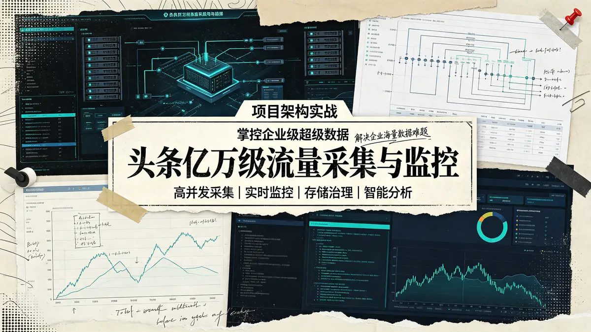 [数据分析/数据挖掘] 头条亿万级流量采集与监控项目架构实战 掌控企业级超级数据 解决企业海量数据难题