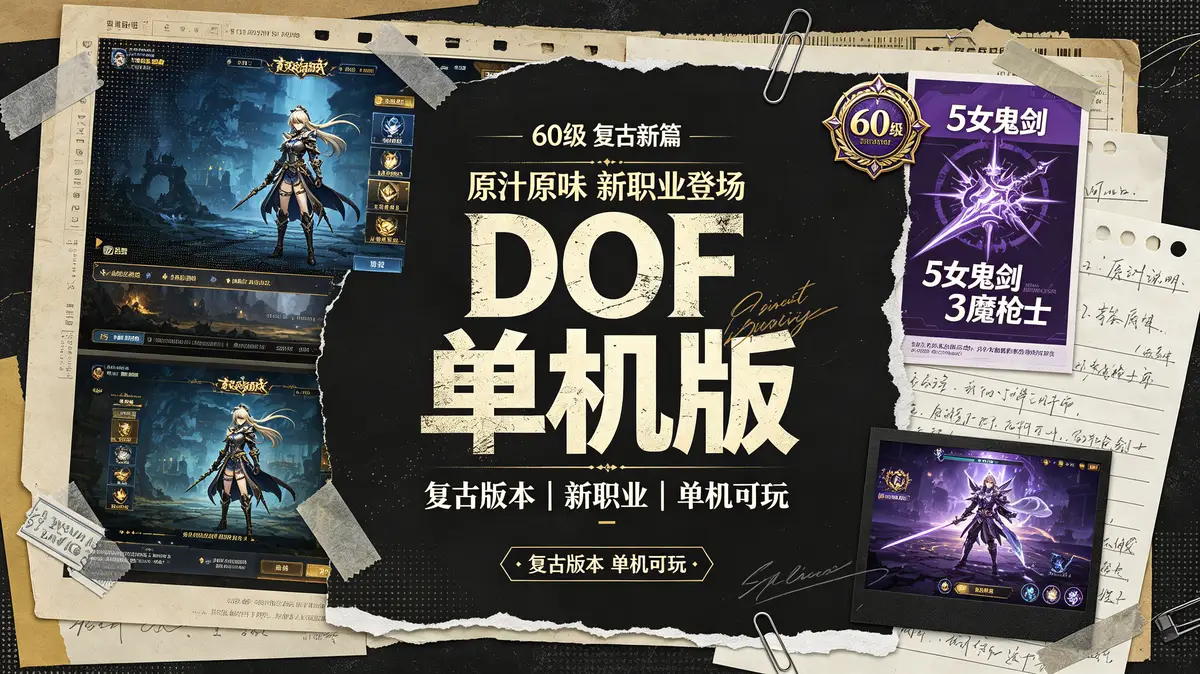 DOF单机版60级复古新篇原汁原味新职业5女鬼剑3魔枪士枪剑士