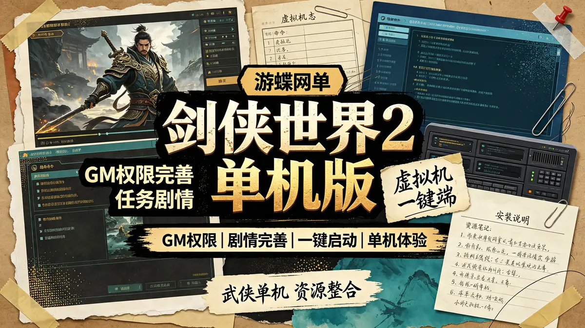 游蝶网单剑侠世界2单机版GM权限完善任务剧情虚拟机一键端