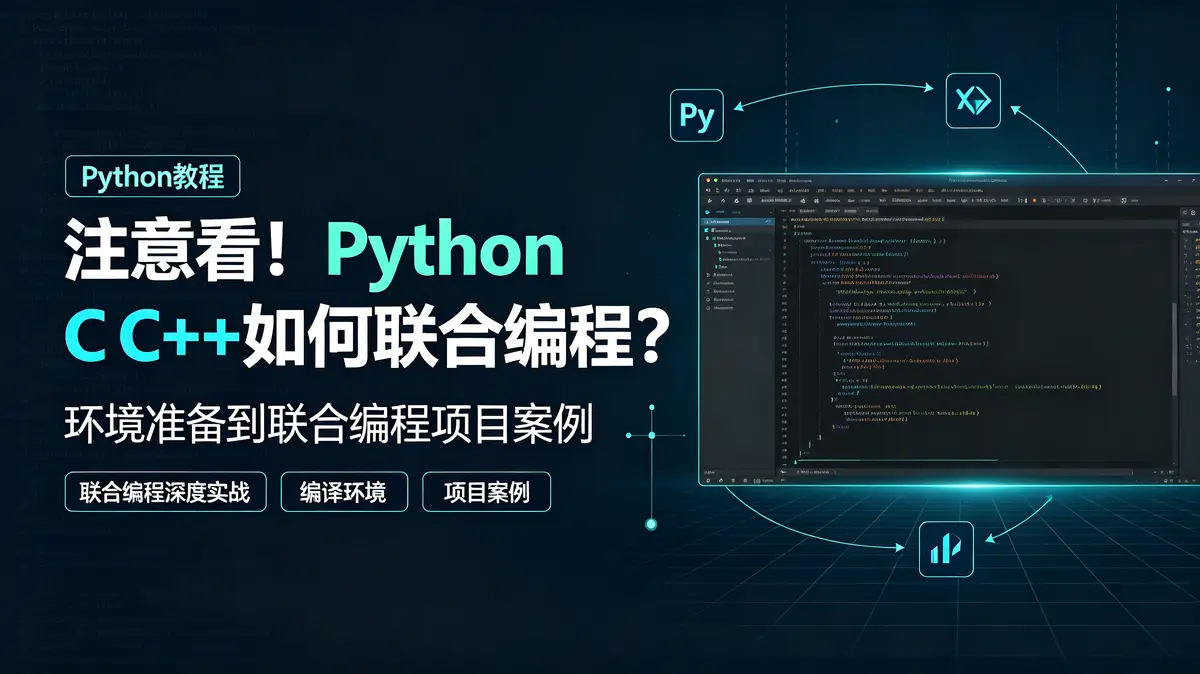 [Python教程] 注意看！Python C C++如何联合编程？环境准备到联合编程项目案例 联合编程深度实战