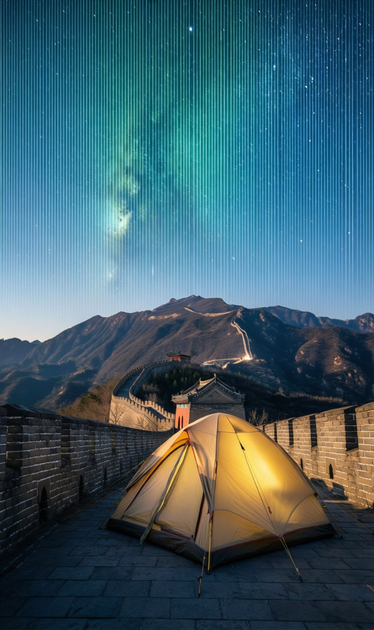 沿河口长城露营