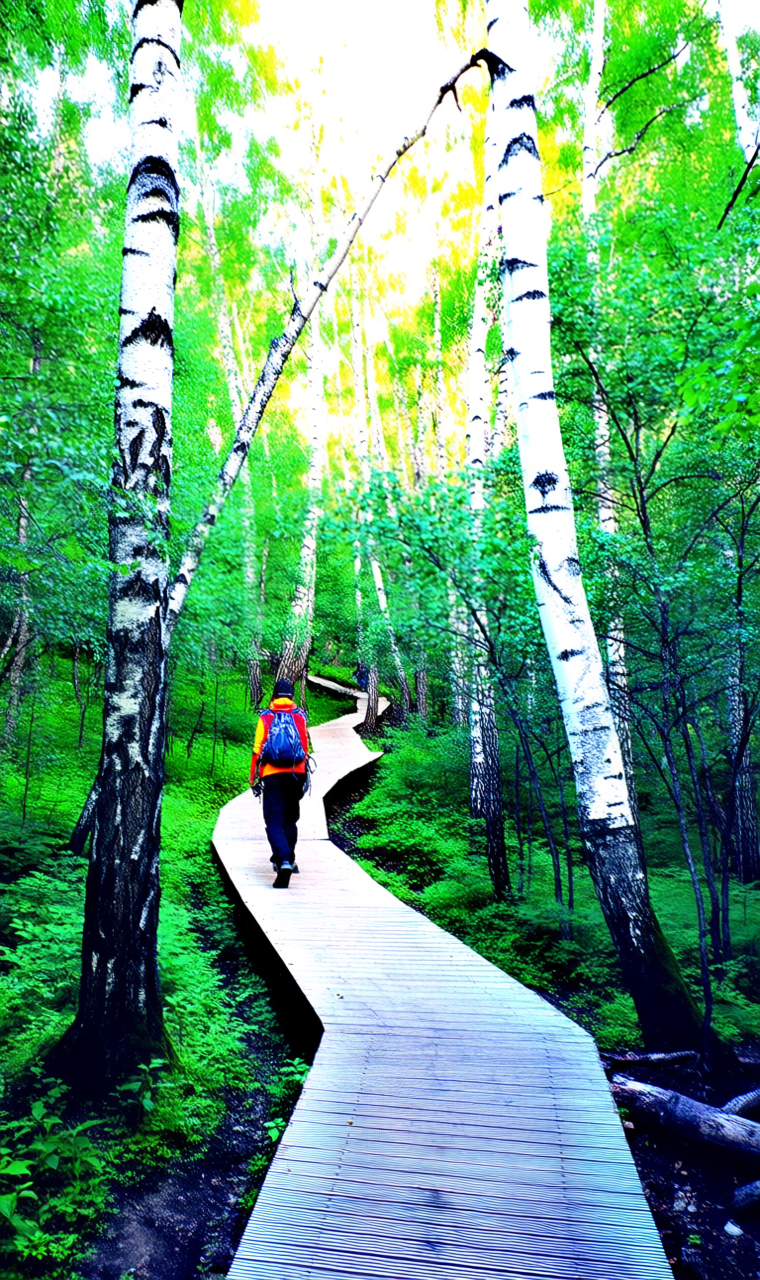 白桦林栈道