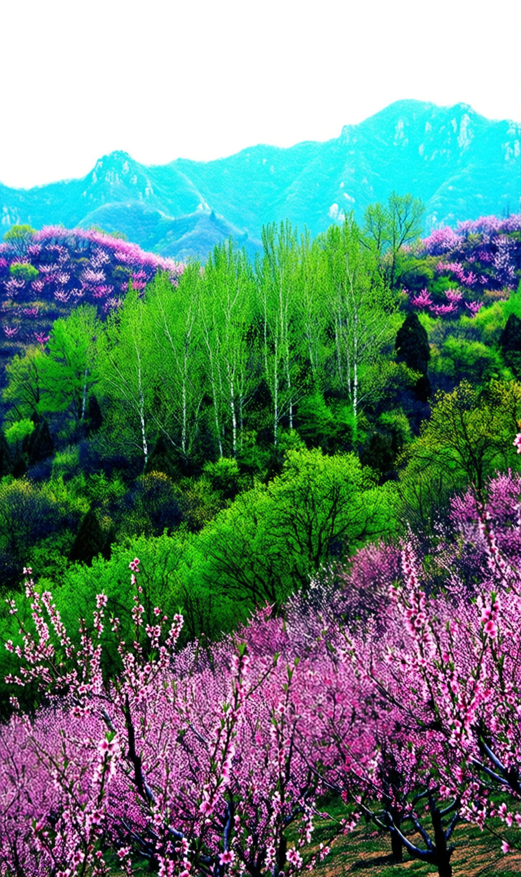 云蒙山春季山景